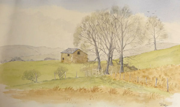 sketches of field barn