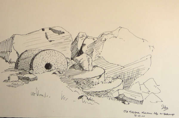 sketches of mill stones